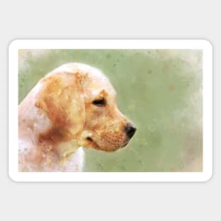 Labrador puppy watercolor Sticker